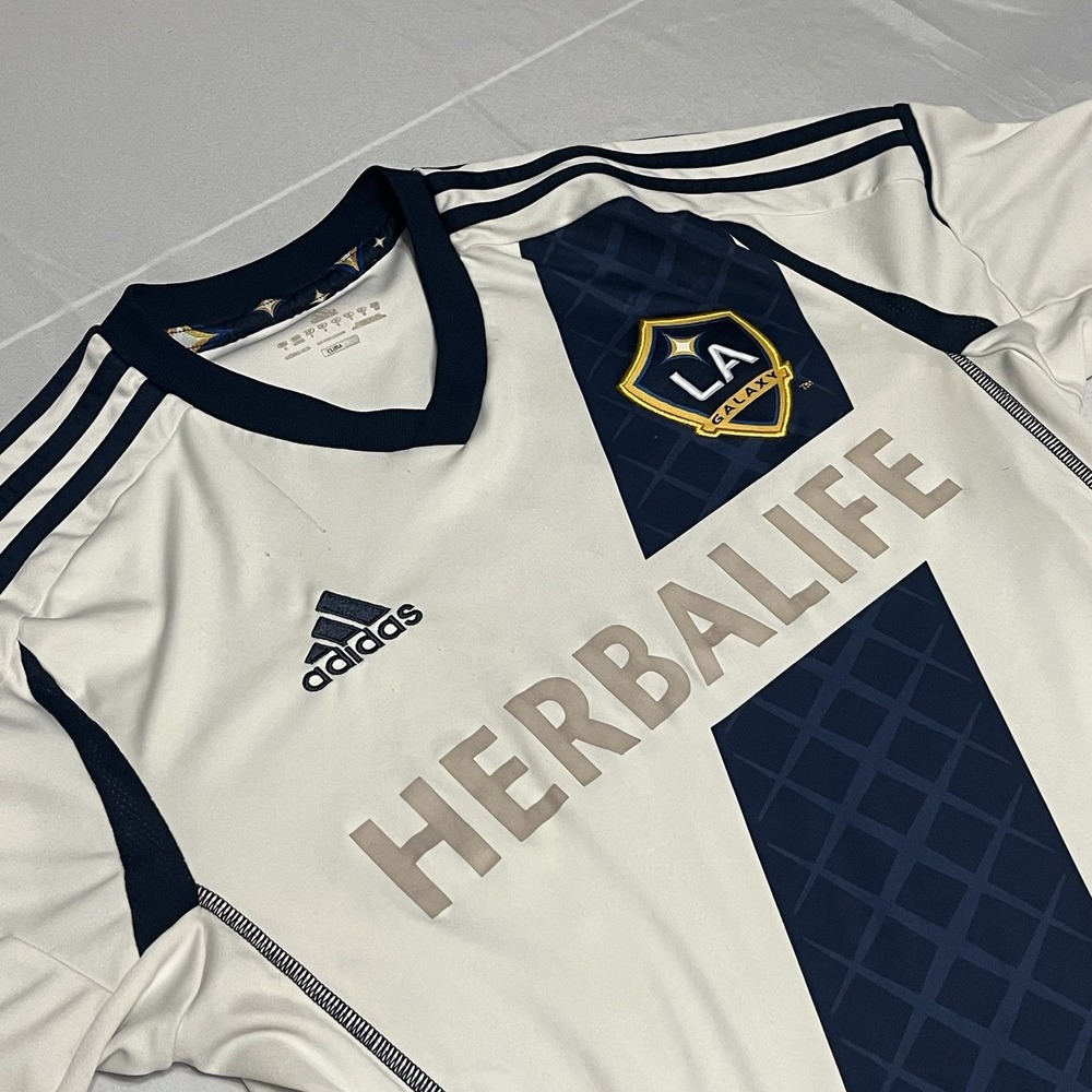 LA Galaxy Adidas 2013 Home Soccer Jersey Size Small MLS Y2K - Picture 4 of 10